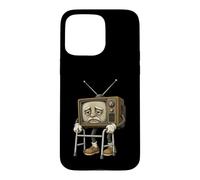 Vintage Television Elder Character Retro Broadcast Nostalgia Case for iPhone 15 Pro Max