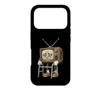 Vintage Television Elder Character Retro Broadcast Nostalgia Case for iPhone 17 Pro