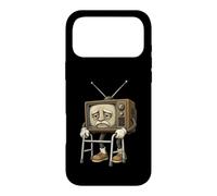 Vintage Television Elder Character Retro Broadcast Nostalgia Case for iPhone 17 Pro Max