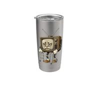 Vintage Television Elder Character Retro Broadcast Nostalgia Stainless Steel Insulated Tumbler