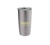 Vintage Tequila Talked Me Into It Funny Drinking Humor Retro Stainless Steel Insulated Tumbler