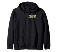 Vintage Tequila Talked Me Into It Funny Drinking Humor Retro Zip Hoodie