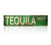 Vintage Tequila Way Metal Tin Signs, Retro Street Signs, Aluminum Man Cave Tin Sign, Home Wall Decor, Funny Bar Pub Garage Wall Decor for Men Fathers