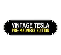 Vintage Tesla Pre-Madness Edition Anti Elon Musk Bumper Magnet for Car Truck - I Bought This Before We Knew Elon was Went Crazy Car Accessories - NOT for Tesla Models X & S