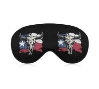 Vintage Texas Buffalo Skull Flag Sleep Mask Breathable Eye Masks