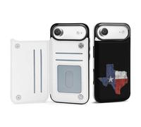 Vintage Texas Flag Phone Case Compatible with iPhone 17/17 Air/17 Pro/17 Pro Max Flip Protective Cover with Card Holder
