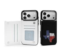 Vintage Texas Flag Phone Case Compatible with iPhone 17/17 Air/17 Pro/17 Pro Max Flip Protective Cover with Card Holder