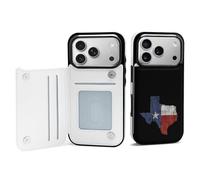 Vintage Texas Flag Phone Case Compatible with iPhone 17/17 Air/17 Pro/17 Pro Max Flip Protective Cover with Card Holder
