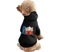 Vintage Texas Flag Printed Dog Hoodie Breathable Soft Cat Sweatshirt for Small Medium Large 2XL