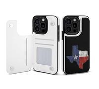 Vintage Texas Flag Printed Wallet Phone Case Unisex Cellphone Protective Cover Compatible with iPhone 15/15 Pro/16 Pro Max/15 Plus