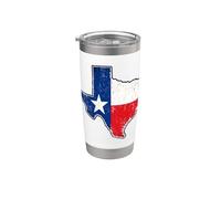 Vintage Texas Flag State Pride Patriotic Texan Texas Map Stainless Steel Insulated Tumbler