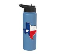Vintage Texas Flag State Pride Patriotic Texan Texas Map Stainless Steel Insulated Water Bottle