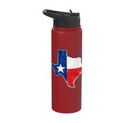 Vintage Texas Flag State Pride Patriotic Texan Texas Map Stainless Steel Insulated Water Bottle