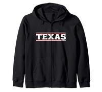 Vintage Texas Hometown Stripes TX Pride Texas Zip Hoodie