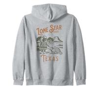 Vintage Texas Retro Armadillo Western Graphic Zip Hoodie