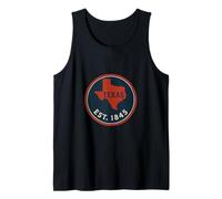 Vintage Texas Stamp Est. 1845 Retro Style Tank Top