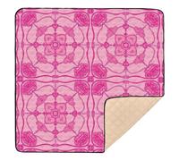 Vintage Texture in Peach Ethnic Style Soft Foam Baby Play Mat for Indoor Outdoor Comfortable Infant Play Mat for Babies Infants Toddlers, 50'' x 50''