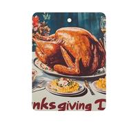 Vintage Thanksgiving Table Car Air Freshener Hanging Fragrance Tablet Interior Home Decor