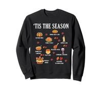 Vintage Thanksgiving Tis The Season Turkey Pumpkin Autumn Sweatshirt