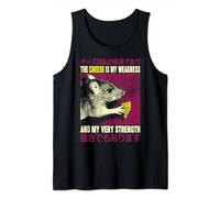 Vintage The Cheese Is My Weakness Japanese Rat Tank Top