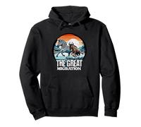 Vintage The Great Migration Wildebeest Zebra Tanzania Kenya Pullover Hoodie