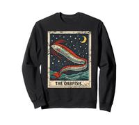 Vintage The Oarfish Tarot Card Crescent Moon Celestial Stars Sweatshirt