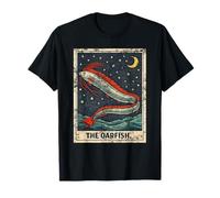 Vintage The Oarfish Tarot Card Crescent Moon Celestial Stars T-Shirt