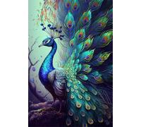 Vintage The Peacock Opens Its Tail Rounded Corner Wooden Puzzles - Puzzles for Adults & Elderly - Modern Home Decor Unique Gift - Great Gift for Puzzles Lovers_500pcs