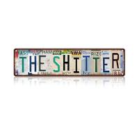 Vintage The Shitter Wall Decor Street Signs Bar Metal Tin Signs 16 x 4 Inches
