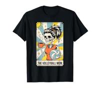 Vintage The Volleyball Mom Tarot Card Skeleton Mothers Day T-Shirt