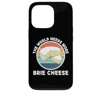 Vintage The World Needs More Brie Cheese Retro Food Lover Case for iPhone 13 Pro