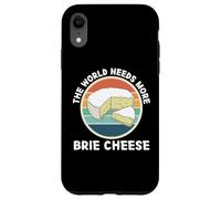 Vintage The World Needs More Brie Cheese Retro Food Lover Case for iPhone XR