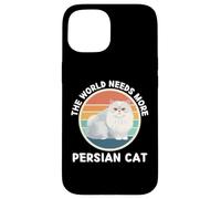 Vintage The World Needs More Persian Cat Retro Cats Lover Case for iPhone 15