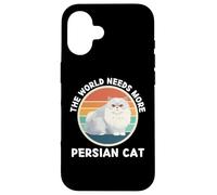 Vintage The World Needs More Persian Cat Retro Cats Lover Case for iPhone 16