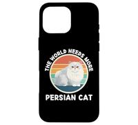 Vintage The World Needs More Persian Cat Retro Cats Lover Case for iPhone 16 Pro Max