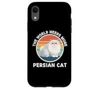 Vintage The World Needs More Persian Cat Retro Cats Lover Case for iPhone XR