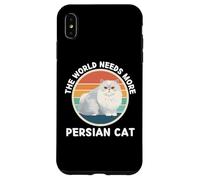 Vintage The World Needs More Persian Cat Retro Cats Lover Case for iPhone XS Max