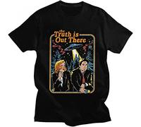 Vintage The X Files Alien Tshirt Men The Truth is Out There Tops Novelty Harajuku Streetwear Tee Men Oversized T-Shirt Black XL