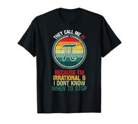 Vintage They Call Me Pi Because I'm Irrational Math Pi Day T-Shirt