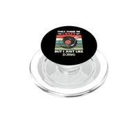 Vintage They Think Im Crazy But I Just Like Djing Lover PopSockets PopGrip for MagSafe