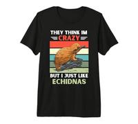 Vintage They Think Im Crazy But I Just Like Echidnas Lover Premium T-Shirt