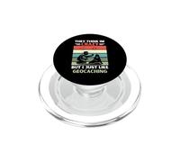 Vintage They Think Im Crazy But I Just Like Geocaching Lover PopSockets PopGrip for MagSafe