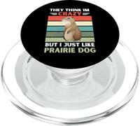 Vintage They Think Im Crazy But I Just Like Prairie Dog PopSockets PopGrip for MagSafe