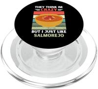 Vintage They Think Im Crazy But I Just Like Salmorejo Lover PopSockets PopGrip for MagSafe