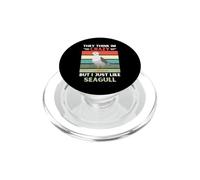 Vintage They Think Im Crazy But I Just Like Seagulls Lover PopSockets PopGrip for MagSafe