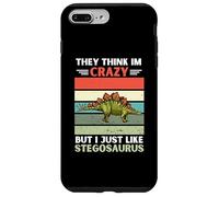 Vintage They Think Im Crazy But I Just Like Stegosaurus Case for iPhone 7 Plus/8 Plus