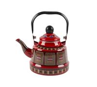 Vintage Thicken Enamel Coffee Pot with Handle Tea Kettle Induction Cooker Gas Stove Universal Water Teapot Kitchen Tools(1.7L,Style 10)
