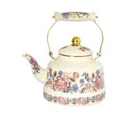 Vintage Thicken Enamel Coffee Pot with Handle Tea Kettle Induction Cooker Gas Stove Universal Water Teapot Kitchen Tools(1.1L,Style 33)