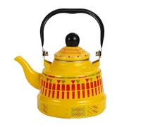 Vintage Thicken Enamel Coffee Pot with Handle Tea Kettle Induction Cooker Gas Stove Universal Water Teapot Kitchen Tools(1.7L,Style 18)