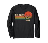 Vintage This is How i roll Mountain Bicycle Biking Graphic Long Sleeve T-Shirt